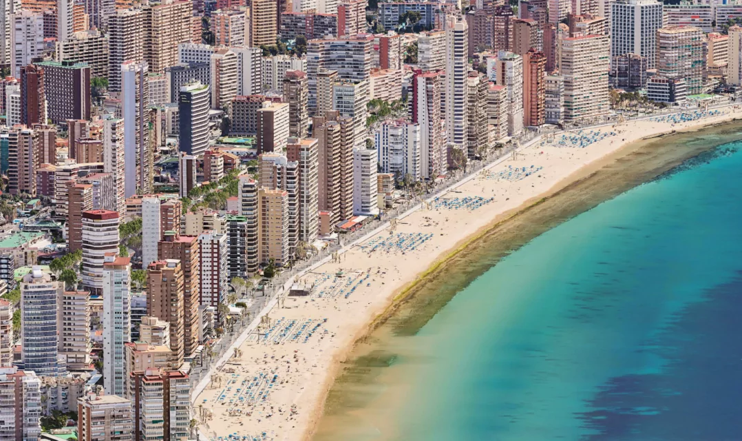 Benidorm, Spain, as seen in Google Earth with a FOV of 10°