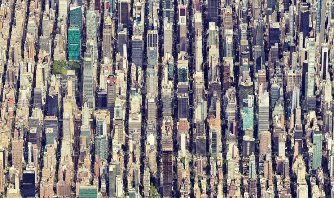 Manhattan, New York City, as seen in Google Earth with a FOV of 10°