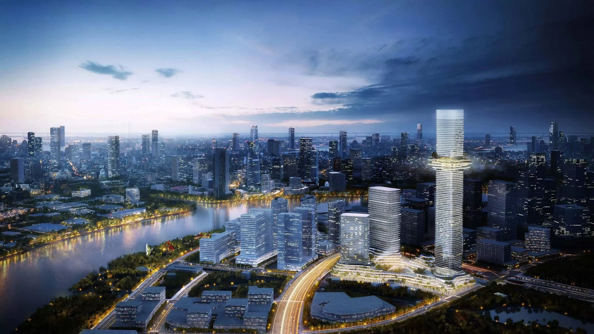 Empire City Thủ Thiêm - Masterplan Rendering By Büro Ole Scheeren