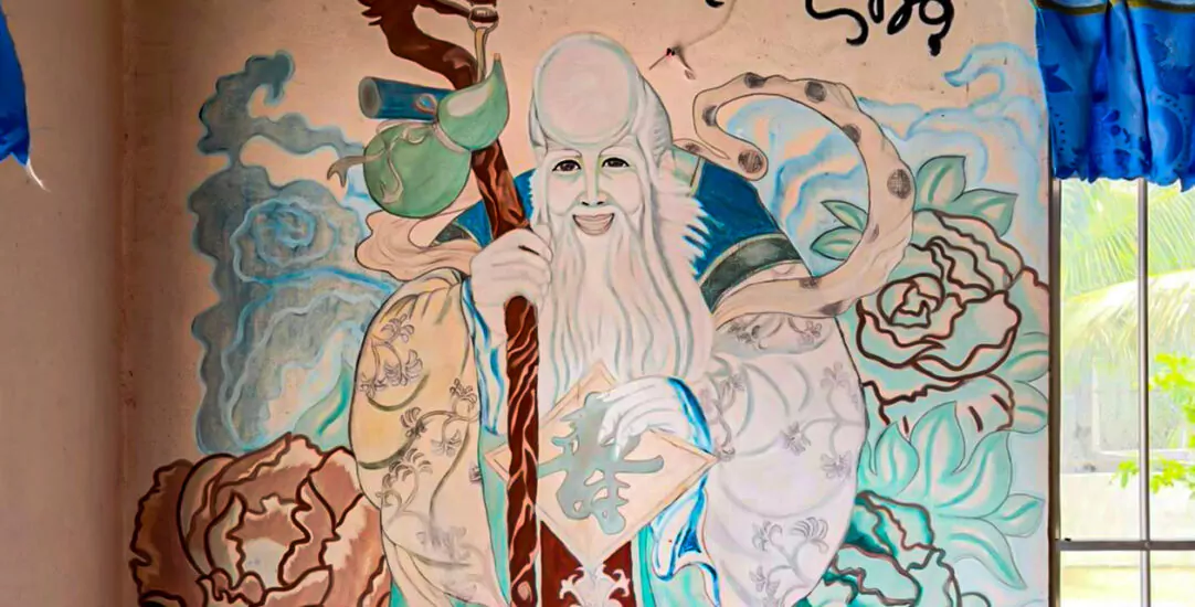 One of Jayden's wall murals, painted around 2013 - the faded uncle milk grandpa (iykyk)
