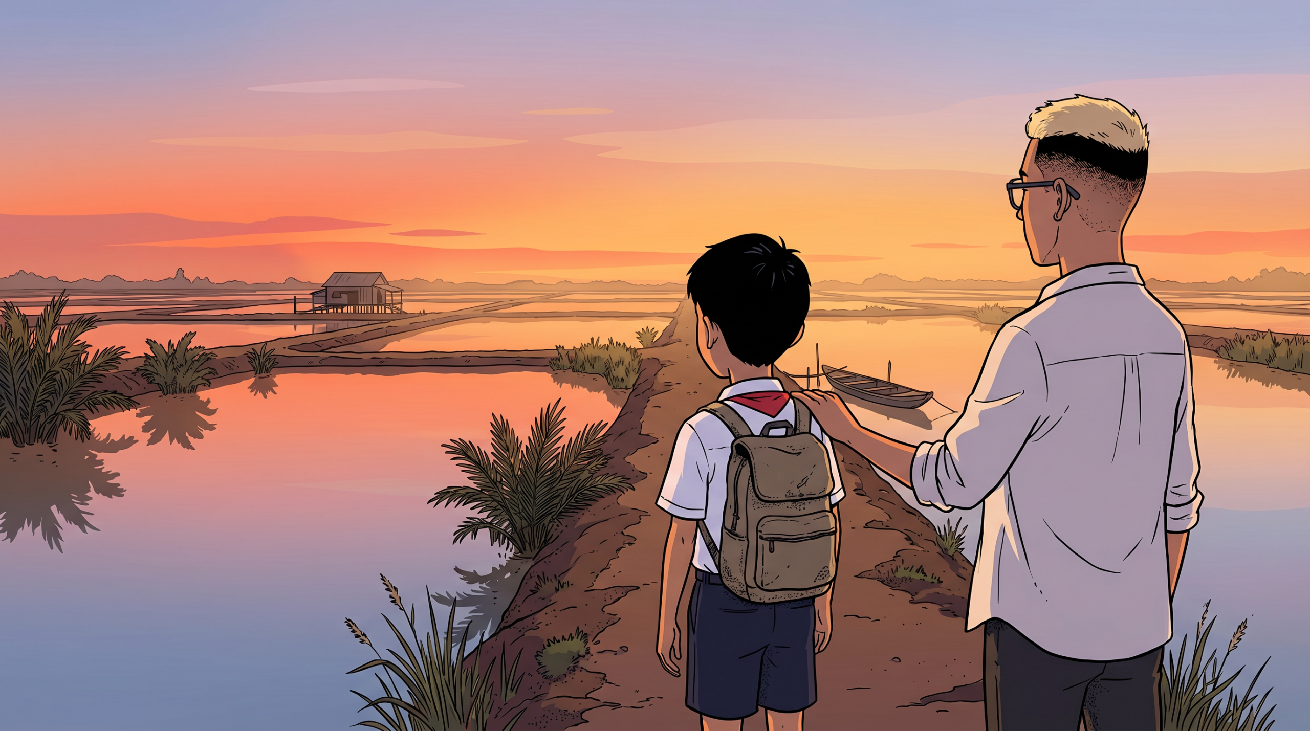 A childhood at the end of the water