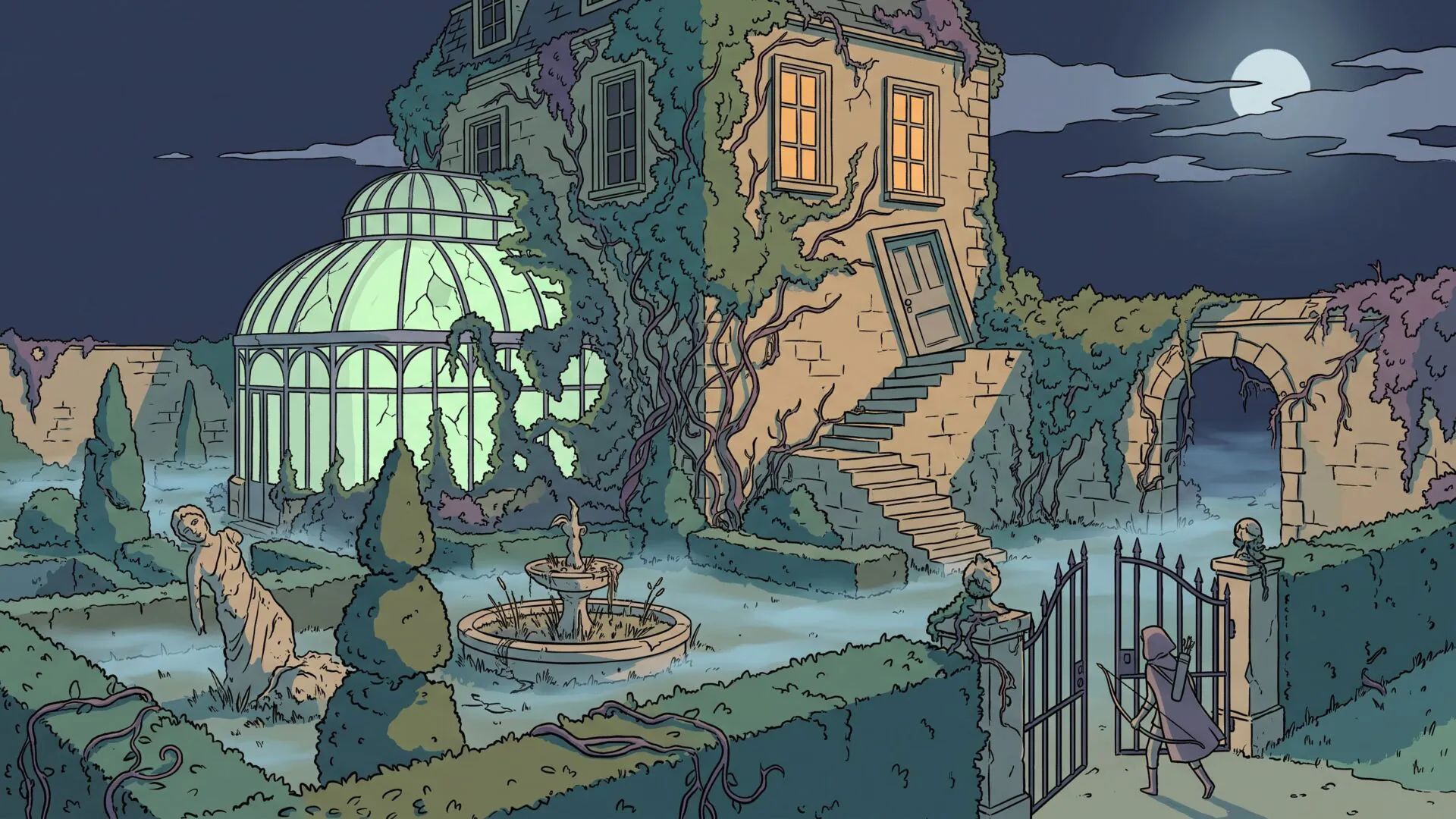 Halleford's compound - looks like Bafford's on the map, turns into Constantine's the moment you find the garden